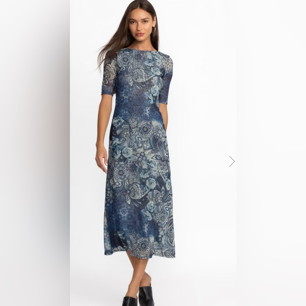 Johnny Was Jade The Mesh Midi Dress with Bateau Neckline Size S

Color: Isobel